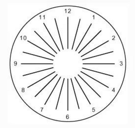 第四个:散光测试   裸眼看下面这张图